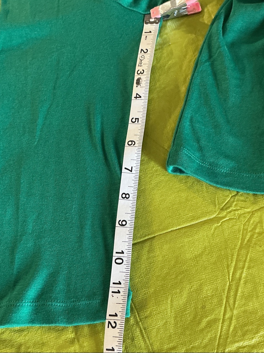 St. John's Bay Teal V-Neck 3/4 Sleeve Knit Top - Picture 7 of 7